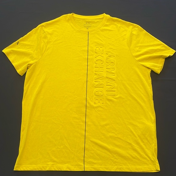 Yellow Armani Exchange Men’s Cotton T-shirt Size XL NWOT. - Picture 1 of 6